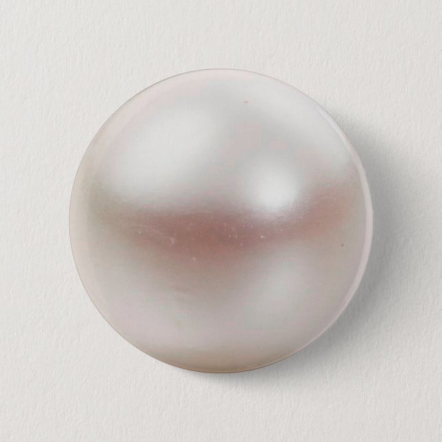 Glossy Pearlescent realistic pearl texture 6 Cm Round Badge (Front)