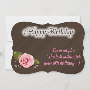 Glossy Popular Rose Birthday Card
