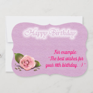 Glossy Popular Rose Birthday Card