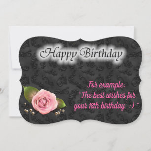 Glossy Popular Rose Birthday Card