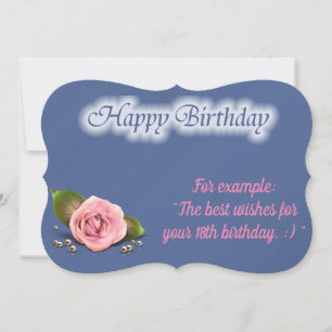 Glossy Popular Rose Birthday Card