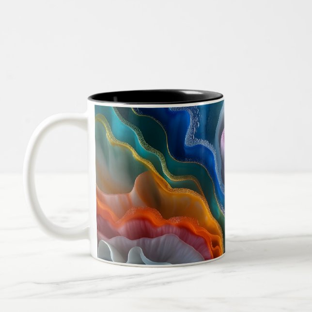 Glossy Poster Two-Tone Coffee Mug (Left)