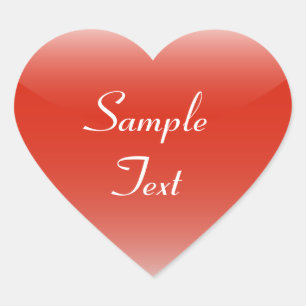 Glossy Red Heart Heart Sticker