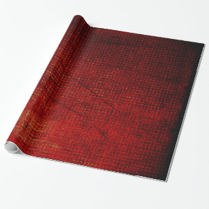 Glossy Red Metallic Old Style Wrapping Paper