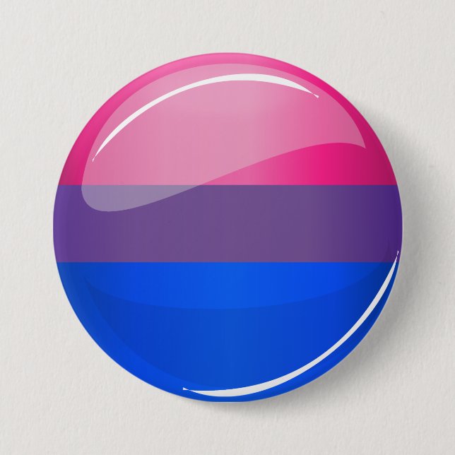 Glossy Round Bisexuality Flag 7.5 Cm Round Badge (Front)