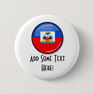 Glossy Round Haitian Flag 6 Cm Round Badge