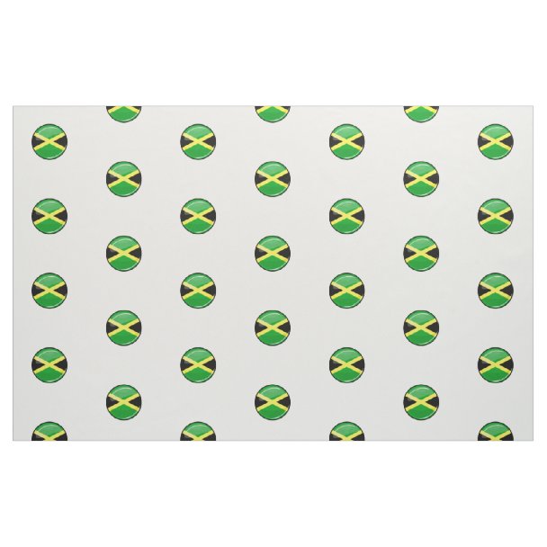 Jamaican Flag Fabric Zazzle.co.uk