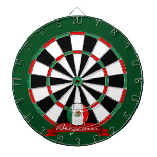 Glossy Round Mexican Flag Dartboard