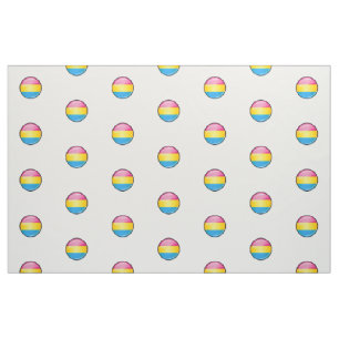 Glossy Round Pansexual Pride Flag Fabric