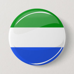 Glossy Round Sierra Leone Flag 7.5 Cm Round Badge