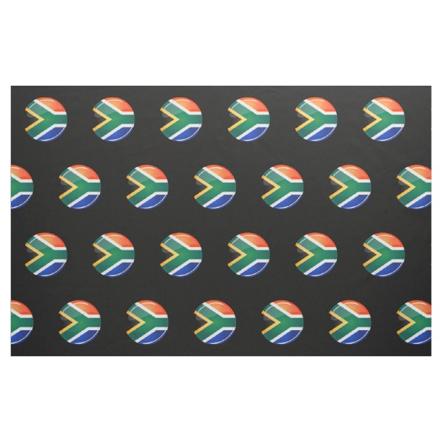 Glossy Round South African Flag Fabric (Fat Quarter)