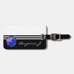 Glossy Smiling Australian Flag Luggage Tag
