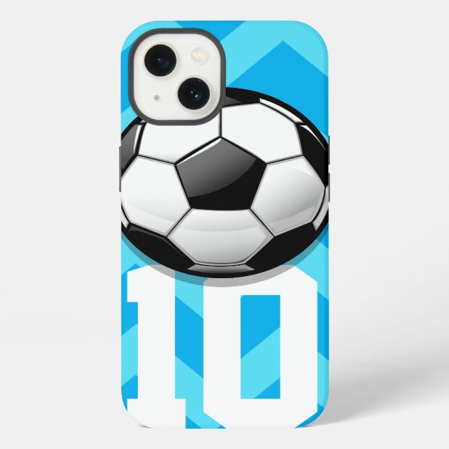 Glossy Soccer Ball iPhone Case (Back)