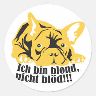 Glossy sticker "Blonde Bulldog"