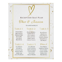Glossy  We Do White and Gold Seating Plan