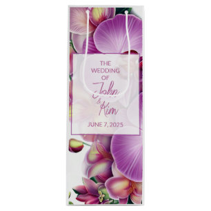 Glossy Wedding Wine Gift Bag