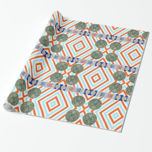Glossy Wrapping Paper, Aztec Stripe Paper