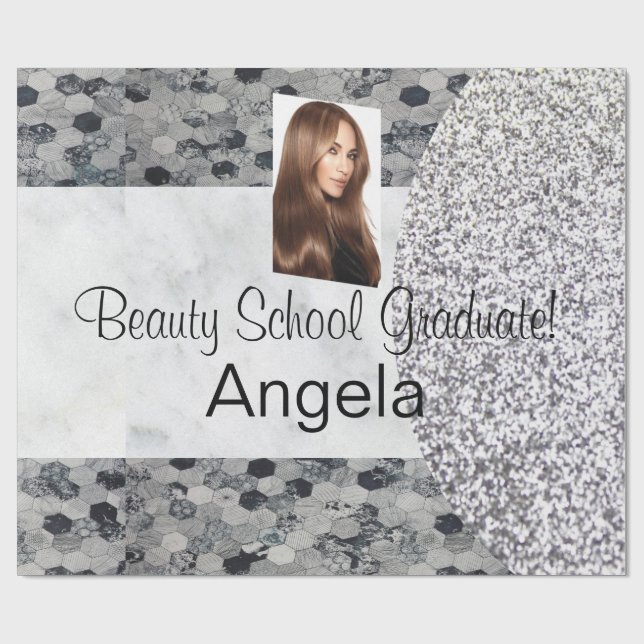 Glossy Wrapping Paper, Beauty School Graduate! Gry Wrapping Paper (Flat)