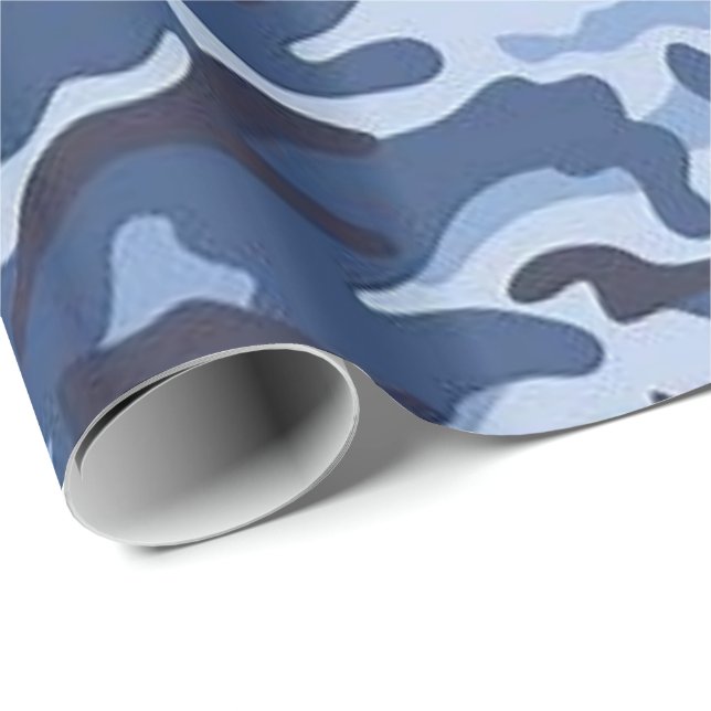 Glossy Wrapping Paper Blue Army (Roll Corner)