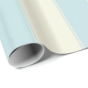 Glossy Wrapping Paper Blue Beige Stripe