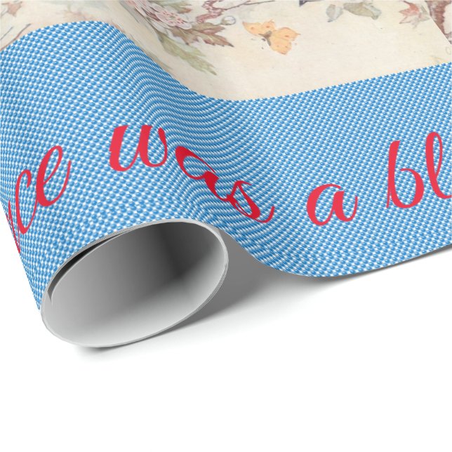 Glossy Wrapping Paper Blue Bird (Roll Corner)