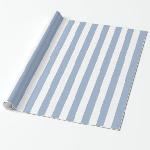 Glossy Wrapping Paper Blue & White Stripe