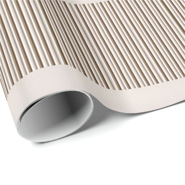 Glossy Wrapping Paper Brown Stripe (Roll Corner)