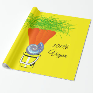 Glossy Wrapping Paper, Carrot 100% Vegan Wrapping Paper