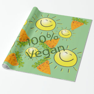 Glossy Wrapping Paper, Carrots Sun 100% Vegan Wrapping Paper