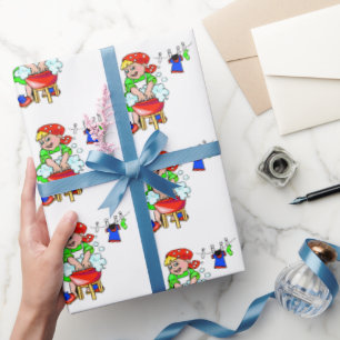 Glossy Wrapping Paper Cleaning Lady Services 