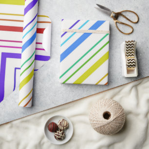 Glossy Wrapping Paper Colourful Stripe