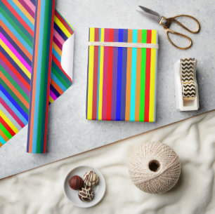Glossy Wrapping Paper Colourful Stripe