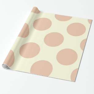 Glossy wrapping paper Dots Circles Pink Cream