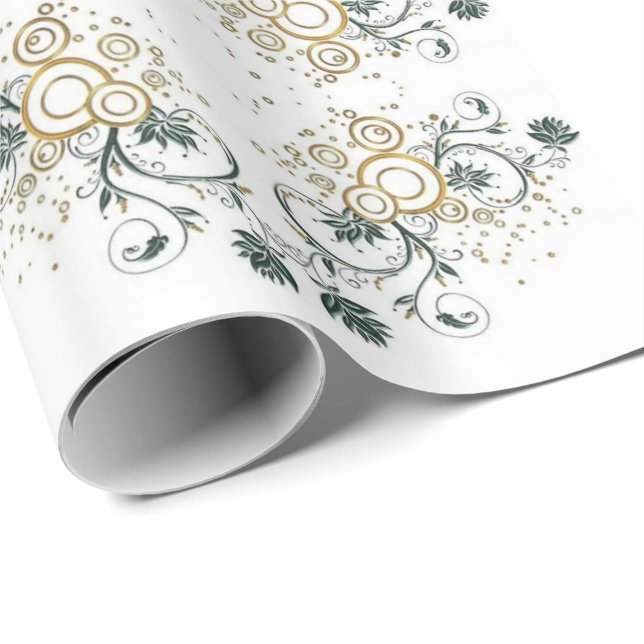Glossy Wrapping Paper Floral (Roll Corner)