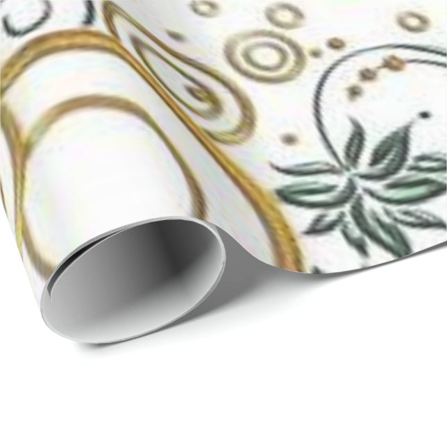 Glossy Wrapping Paper Floral (Roll Corner)