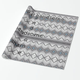 Glossy Wrapping Paper, Grey Keep it Handsome Paper