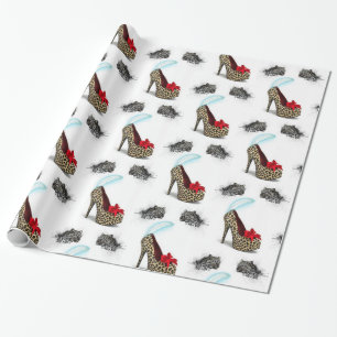 Glossy Wrapping Paper, Leopard Heel Wrapping Paper