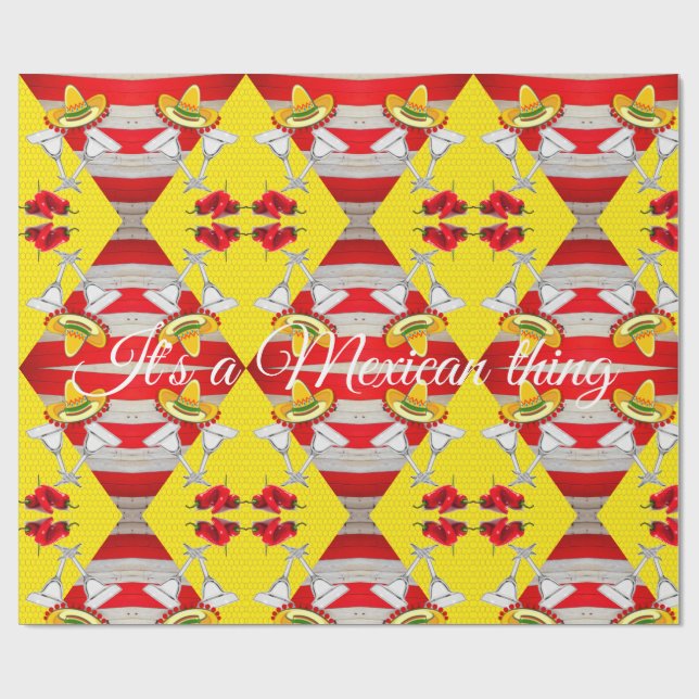 Glossy Wrapping Paper Mexican Hot Peppers (Flat)