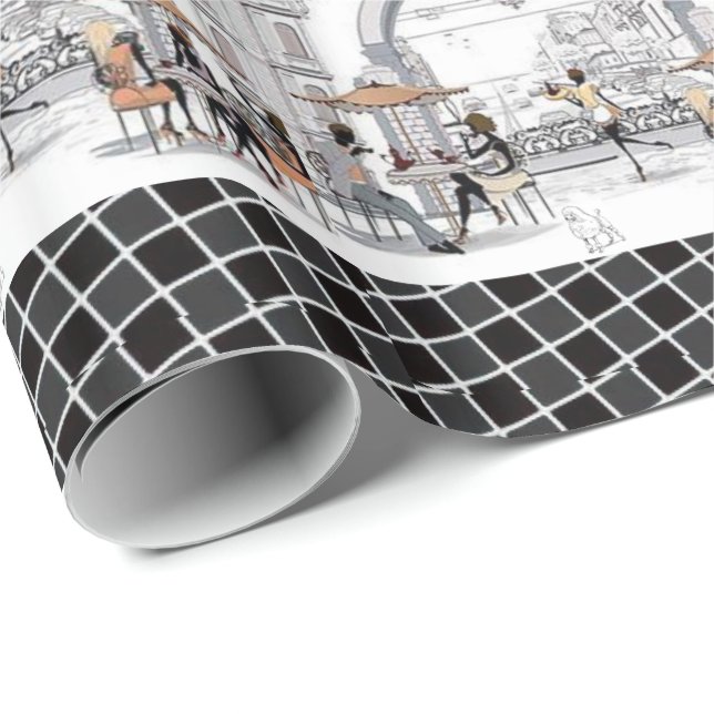 Glossy Wrapping Paper Paris France (Roll Corner)