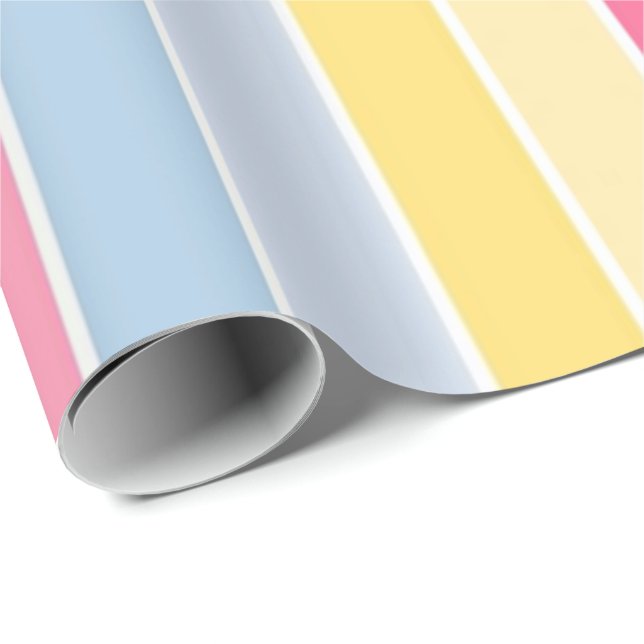 Glossy Wrapping Paper Pastel Stripe (Roll Corner)
