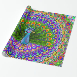 Glossy Wrapping Paper, Peacock Wrapping Paper