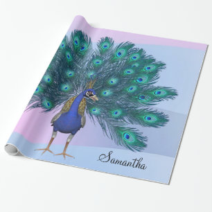 Glossy Wrapping Paper, Peacock Wrapping Paper