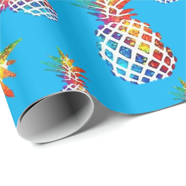 Glossy Wrapping Paper Pineapples (Roll Corner)