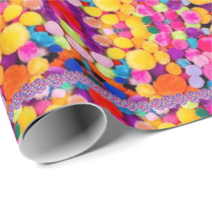 Glossy Wrapping Paper Pom Poms