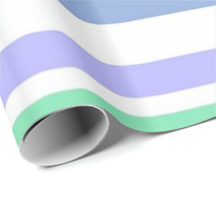 Glossy Wrapping Paper Purple Green Stripe
