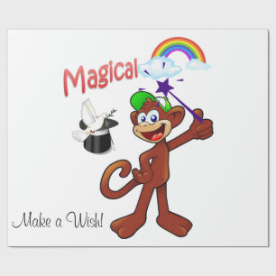 Glossy Wrapping Paper, Rainbow Monkey Magical Paper