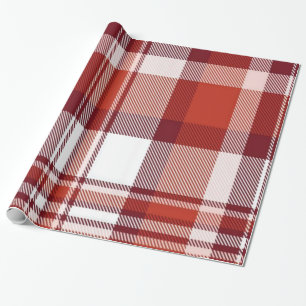 Glossy Wrapping Paper Red Plaid