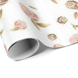 Glossy Wrapping Paper Rose Floral