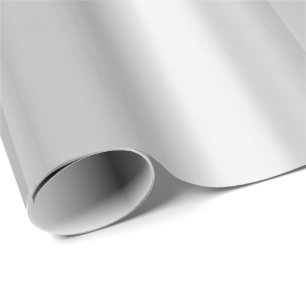 Glossy Wrapping Paper Silver Floral