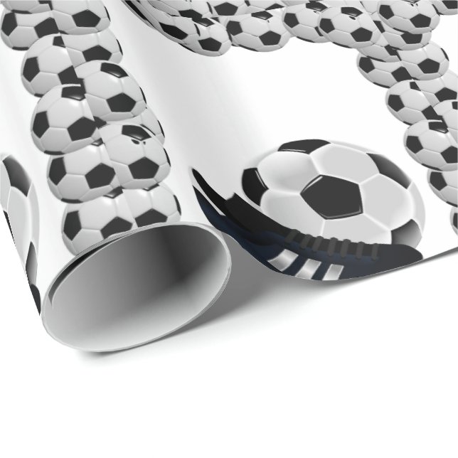 Glossy Wrapping Paper Soccer Ball (Roll Corner)